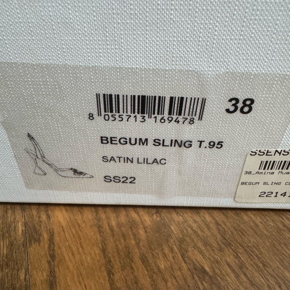 Amina Muaddi Purple Begum Slingbacks - Picture 5 of 6